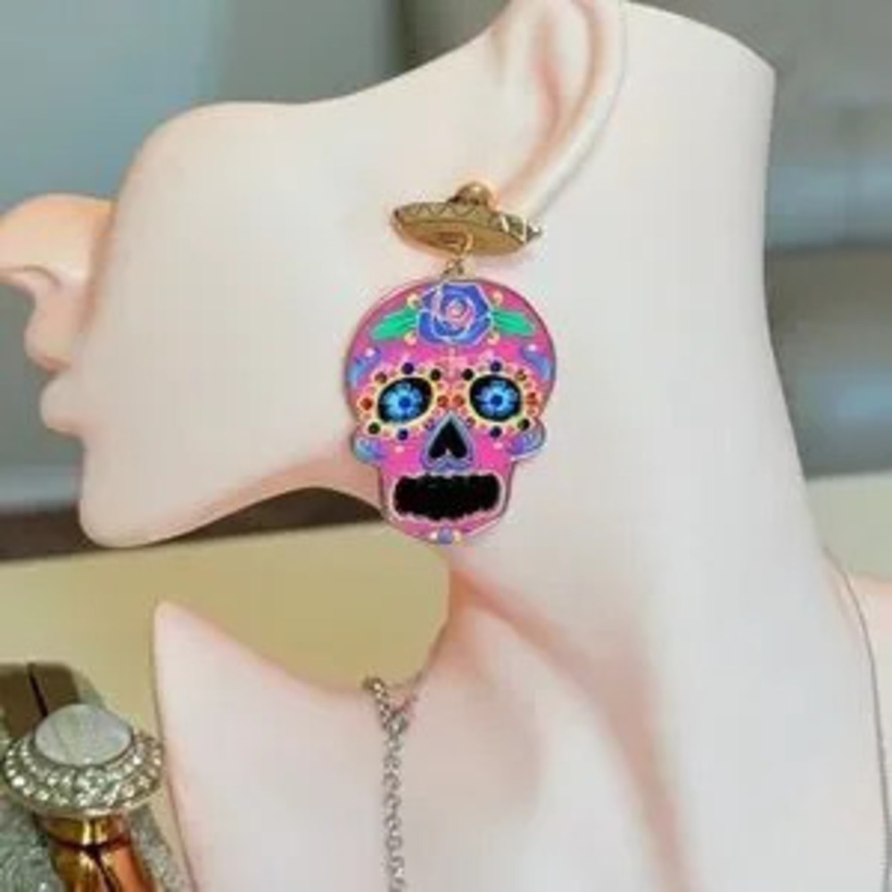 Colorful Skull Earrings | Used